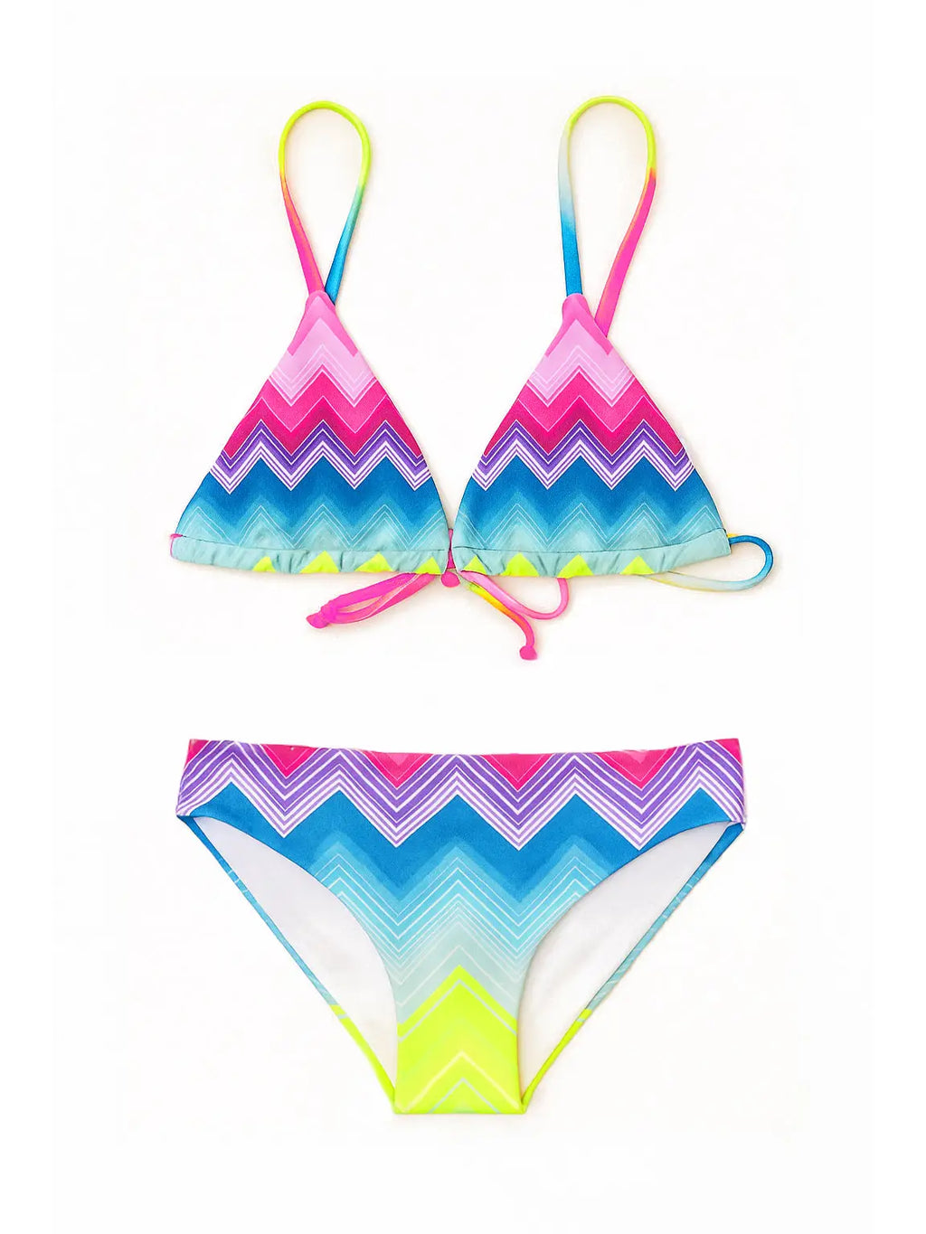Limeapple Gigi Chevron Printed String Bikini