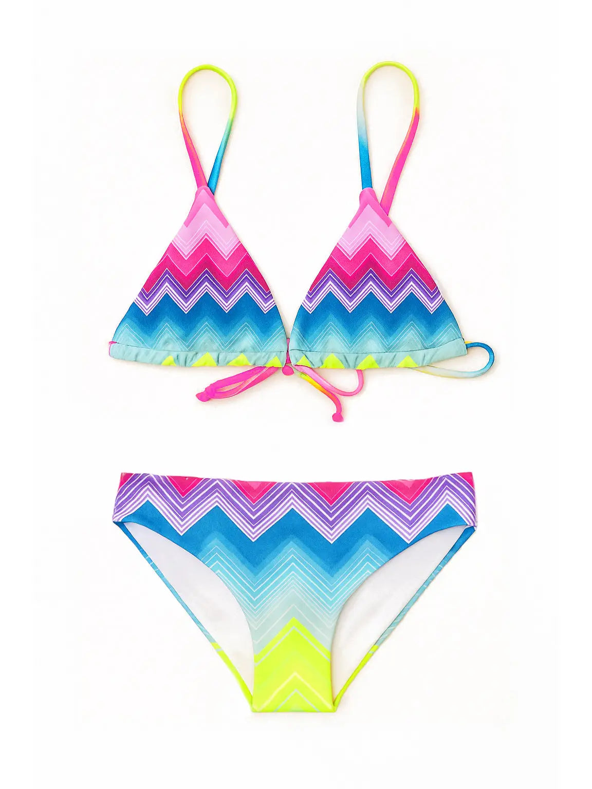 Limeapple Gigi Chevron Printed String Bikini