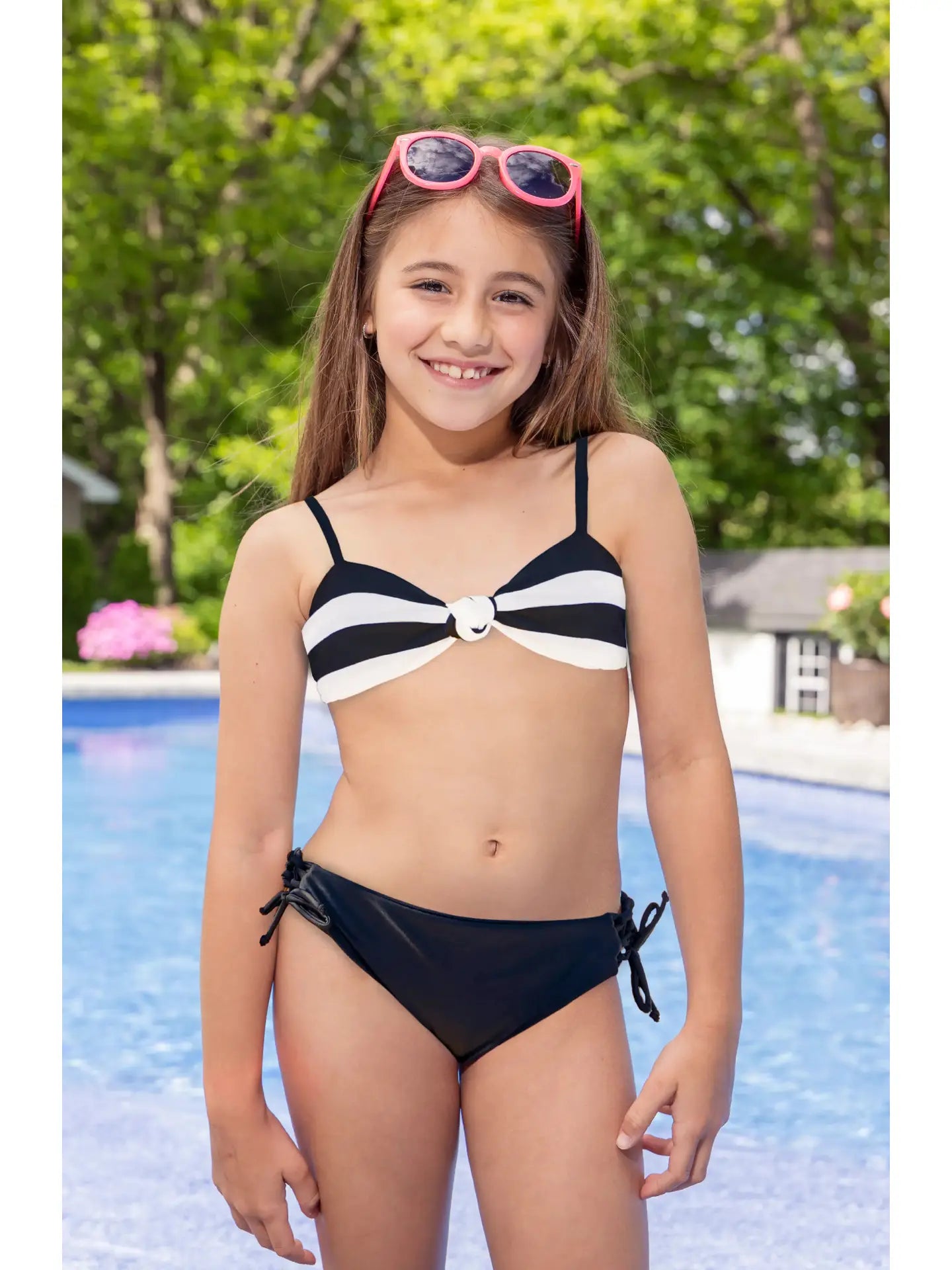Limeapple Kenzie Stripe Twist Knot Bikini