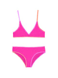 Limeapple Rani Embroidered Bikini Swimsuit - Fuchsia