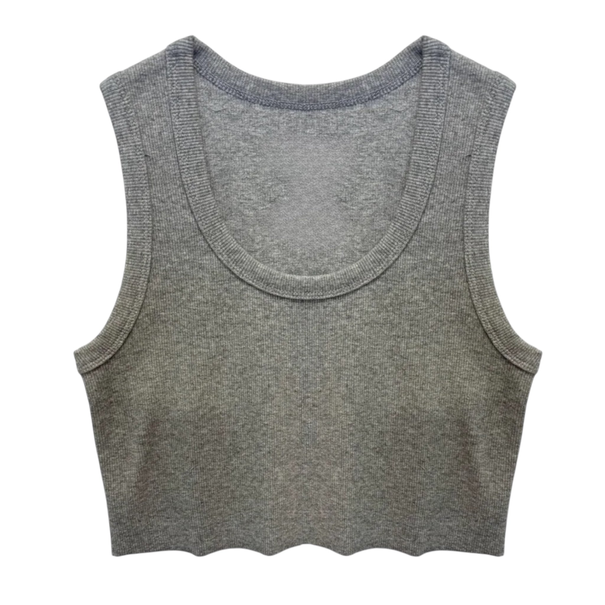 Katie J Tristan Vintage Tank- Heather Grey