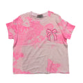 Firehouse Pink Stripe Bow Tee- Neon Pink Cloud