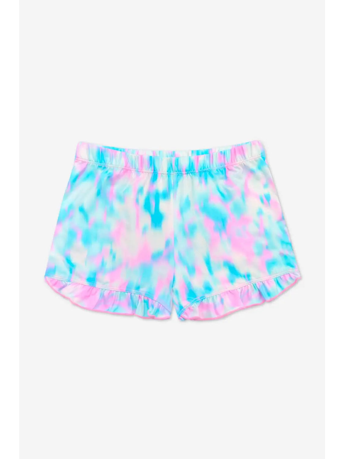 Pixielane Simply Soft Ruffle Short- Blue Neon Pink