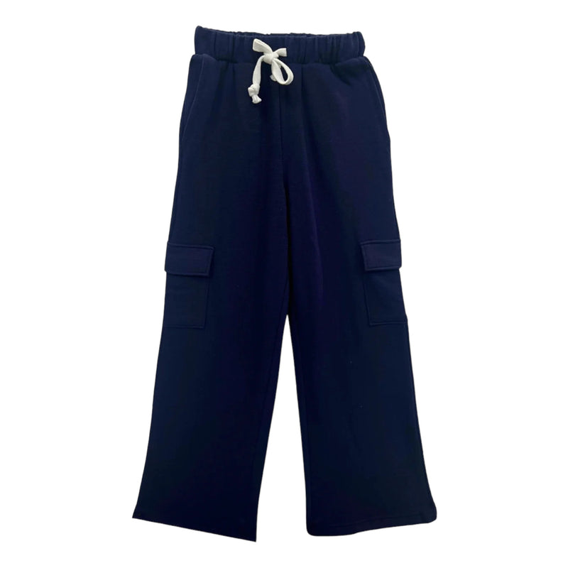 Katie J Hope Cargo Sweatpant- Navy