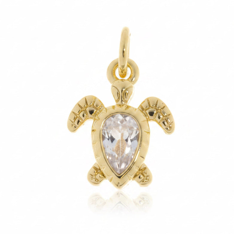 Cz Turtle Charm