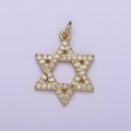 Cz Large Star of David Charm