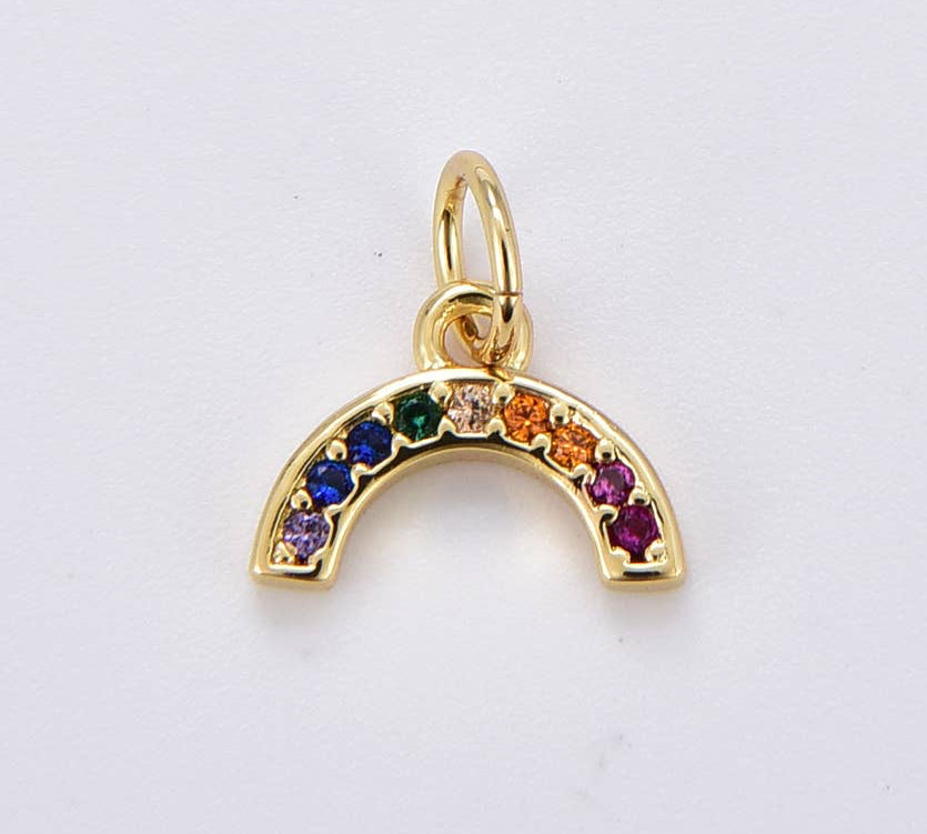 Micro Cz Rainbow Charm