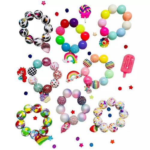 Cupcake Bubble Gum Bead Bracelet