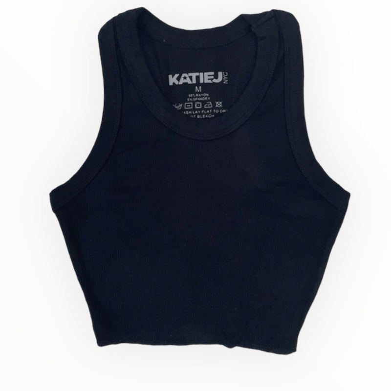 Katie J Livi Ribbed Crop Tank Top