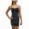 Katie J Lola Mesh Dress Black Shiny