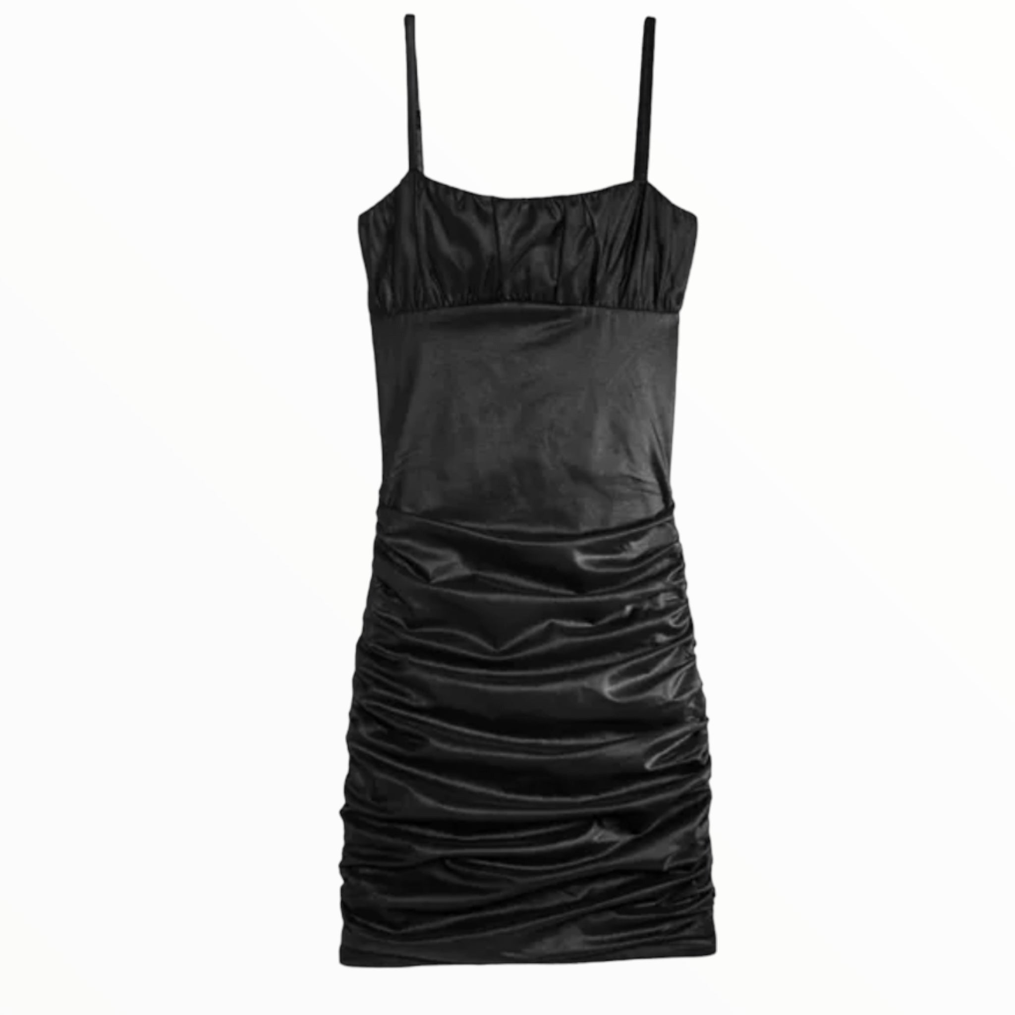 Katie J Ava Dress - Black Pleather