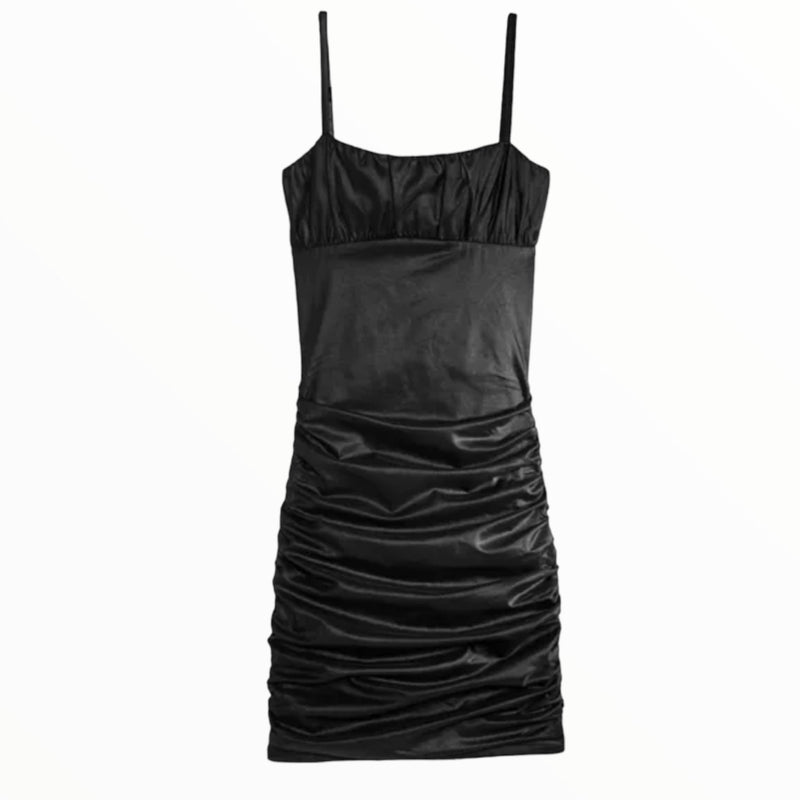 Pleather black dress shop
