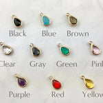 Teardrop Threader Earrings - Crystal Gemstone Earrings