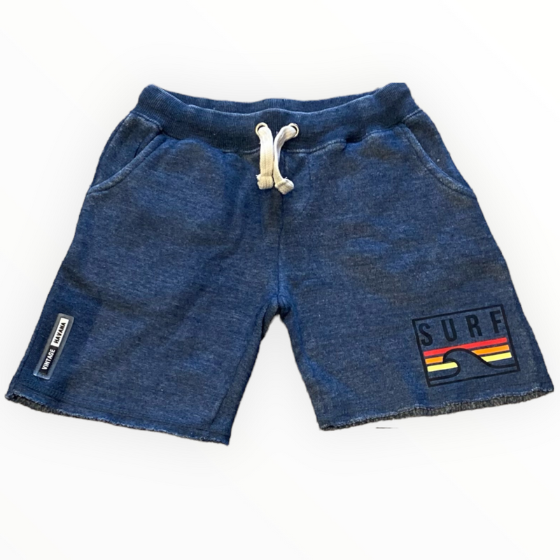 Vintage Havana Burnout Shorts - Navy