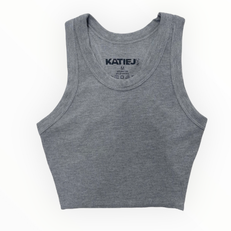 Katie J Livi Ribbed Crop Tank Top