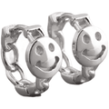 Chain Link With Smiley Face Silver Set