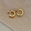 18k Gold Watch Band Style Hoop Set