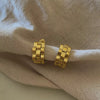 18k Gold Watch Band Style Hoop Set