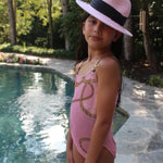 Les Tout Petits-Pink Chain Cabana Ring Suit