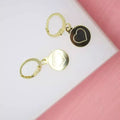 18K Gold Filled Heart Coin Huggies Set