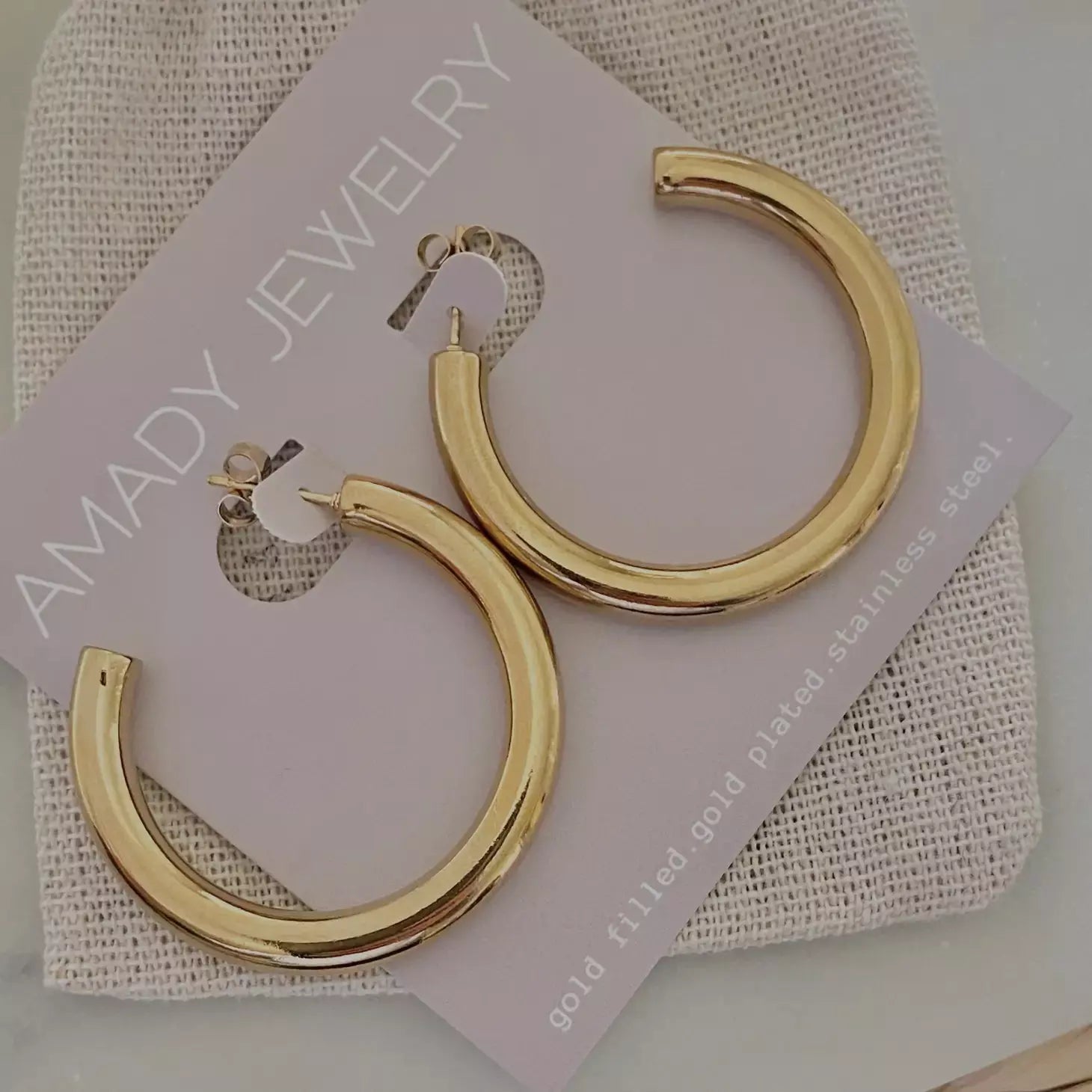 Tube Hoop Earrings- Extra Large Set
