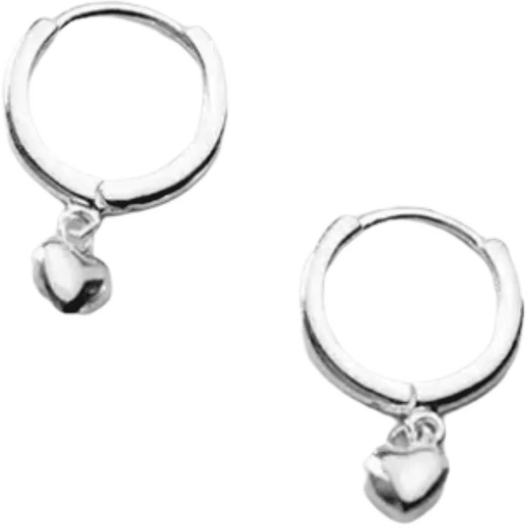 Mini Heart Silver Earrings-Set