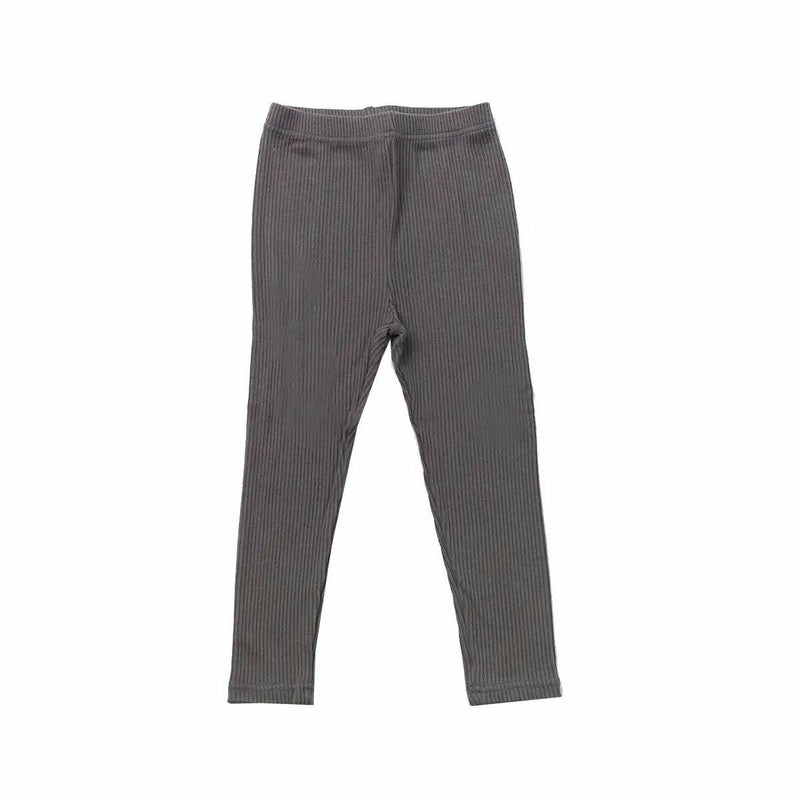 Petit Hailey Charcoal Ribbed Leggings