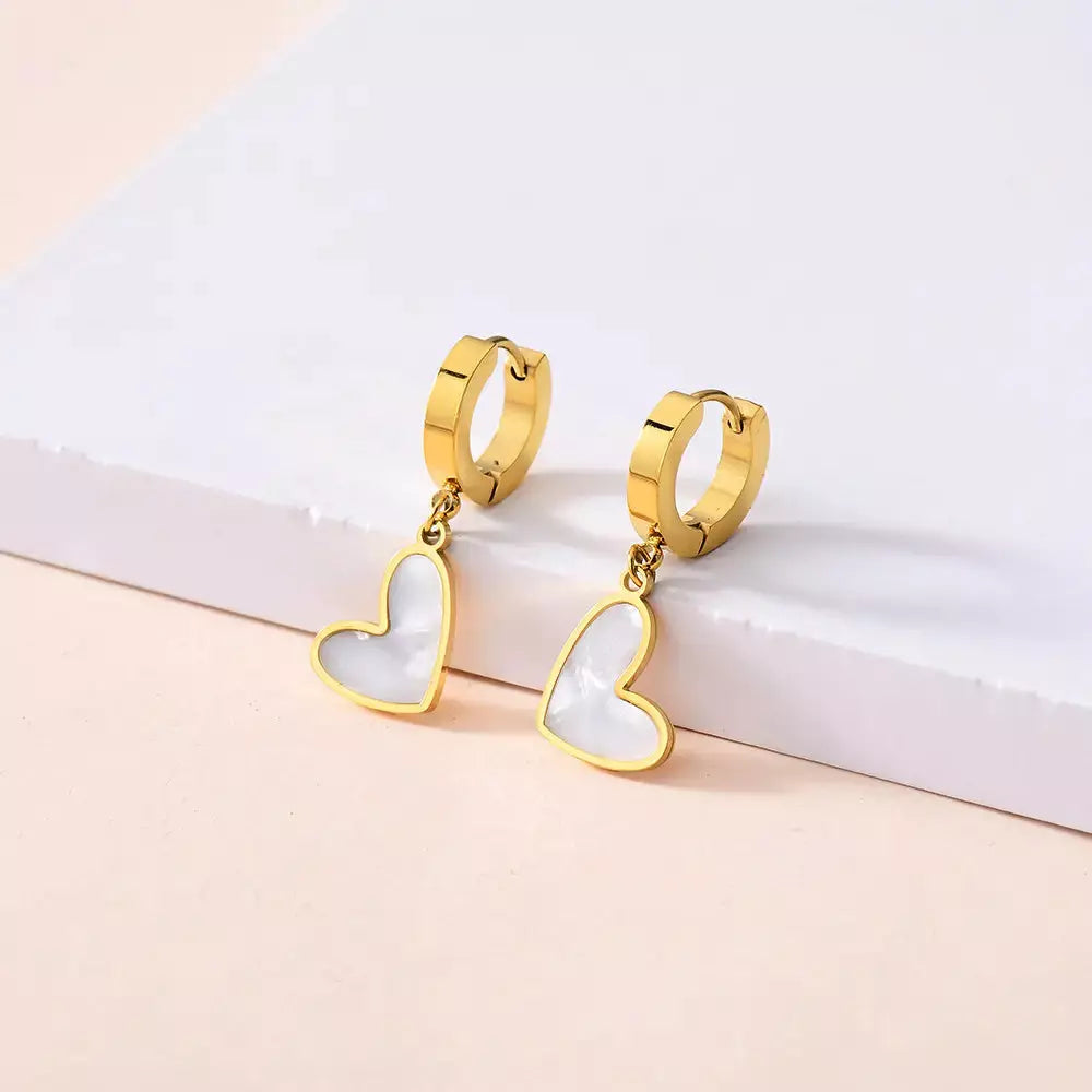 Isabella Dangle Heart Earrings